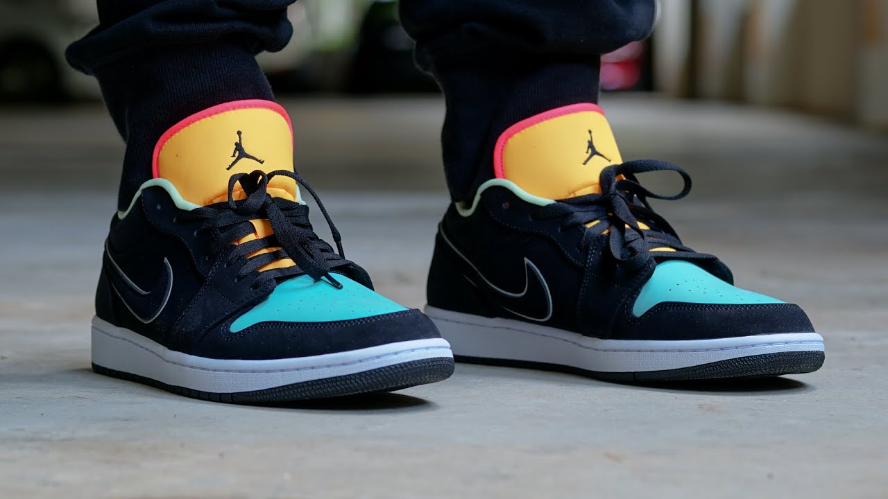 Air Jordan 1 Low SE (Black/Aurora Green) REVIEW & ON FEET - 