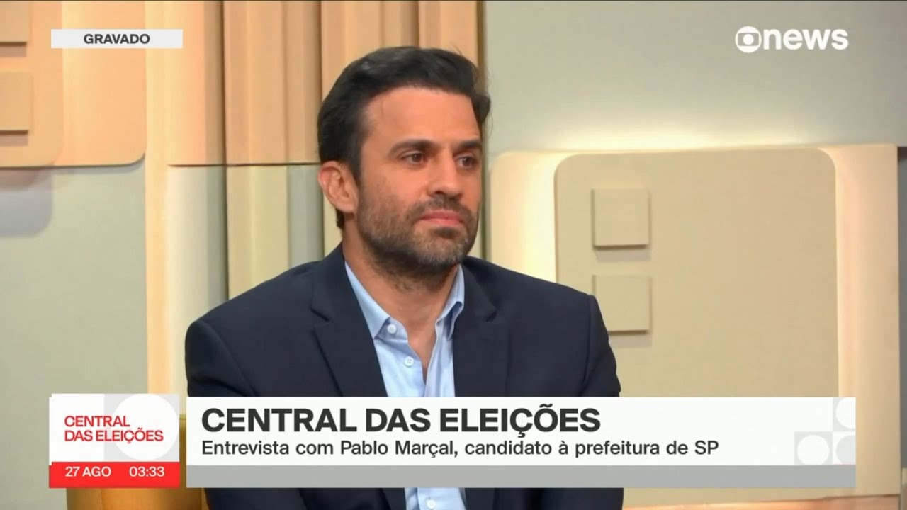 Ⓜ️ Pablo Marçal GloboNews Entrevista 26/08/2024 COMPLETO
