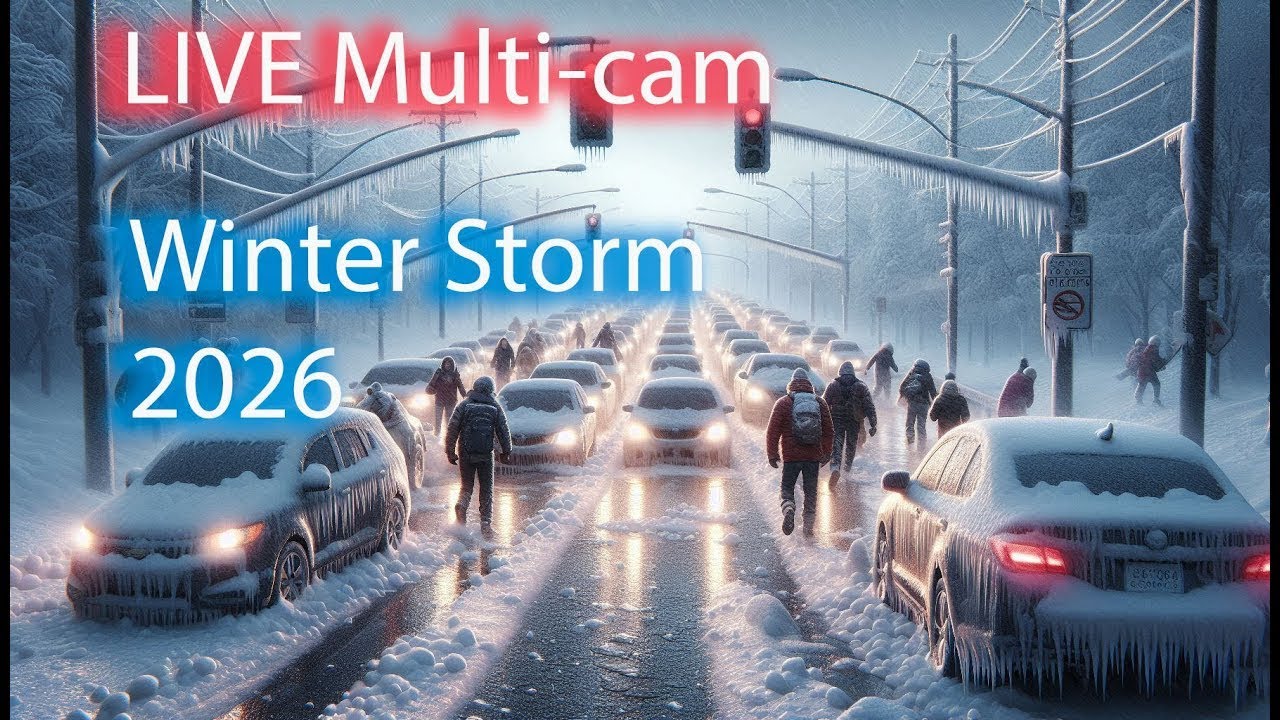 🔴  Replay of LIVE Severe Winter Storm Multi-cam tracking - Part 2