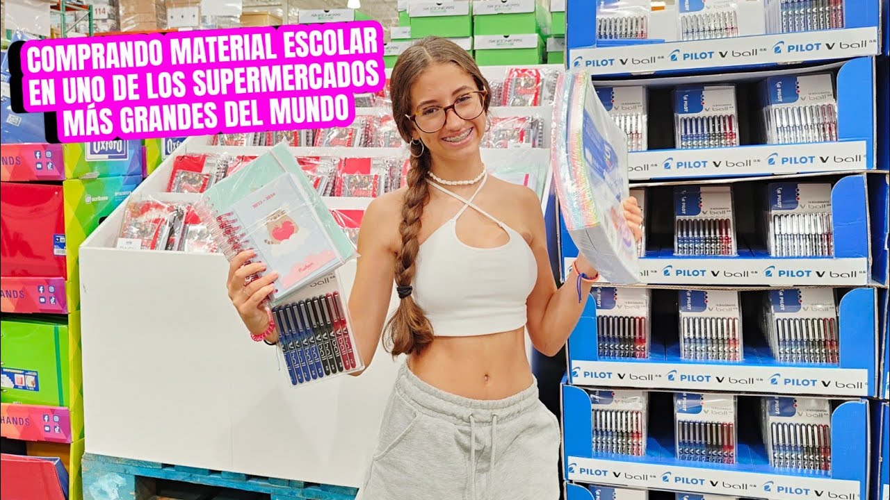 Vuelta al instituto🏫compro material escolar en uno de los supermercados más grandes del mundo🌍