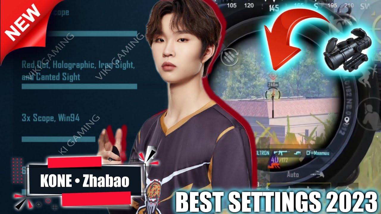 New Best Sensitivity Settings For Pubg MobileㅣNew Sensitivity And Control KONE Zhabaoㅣ5 Finger Gyro
