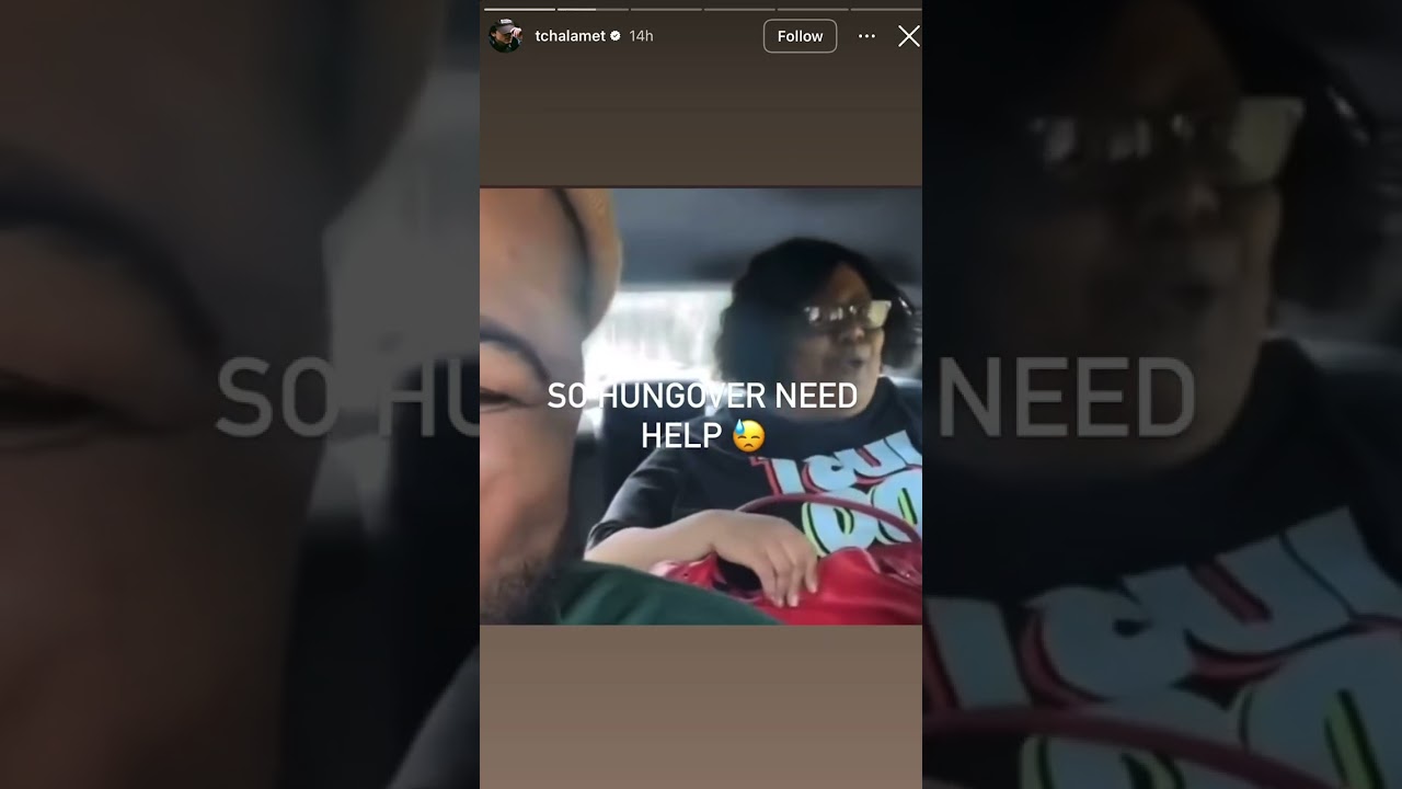 Timothée Chalamet jokes about hangover after Golden Globes win