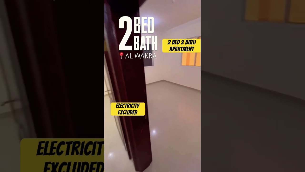 2 bed 2 bath apartment for rent in wakra Rnet : 4000 excluded electricity 30344955, 70064104