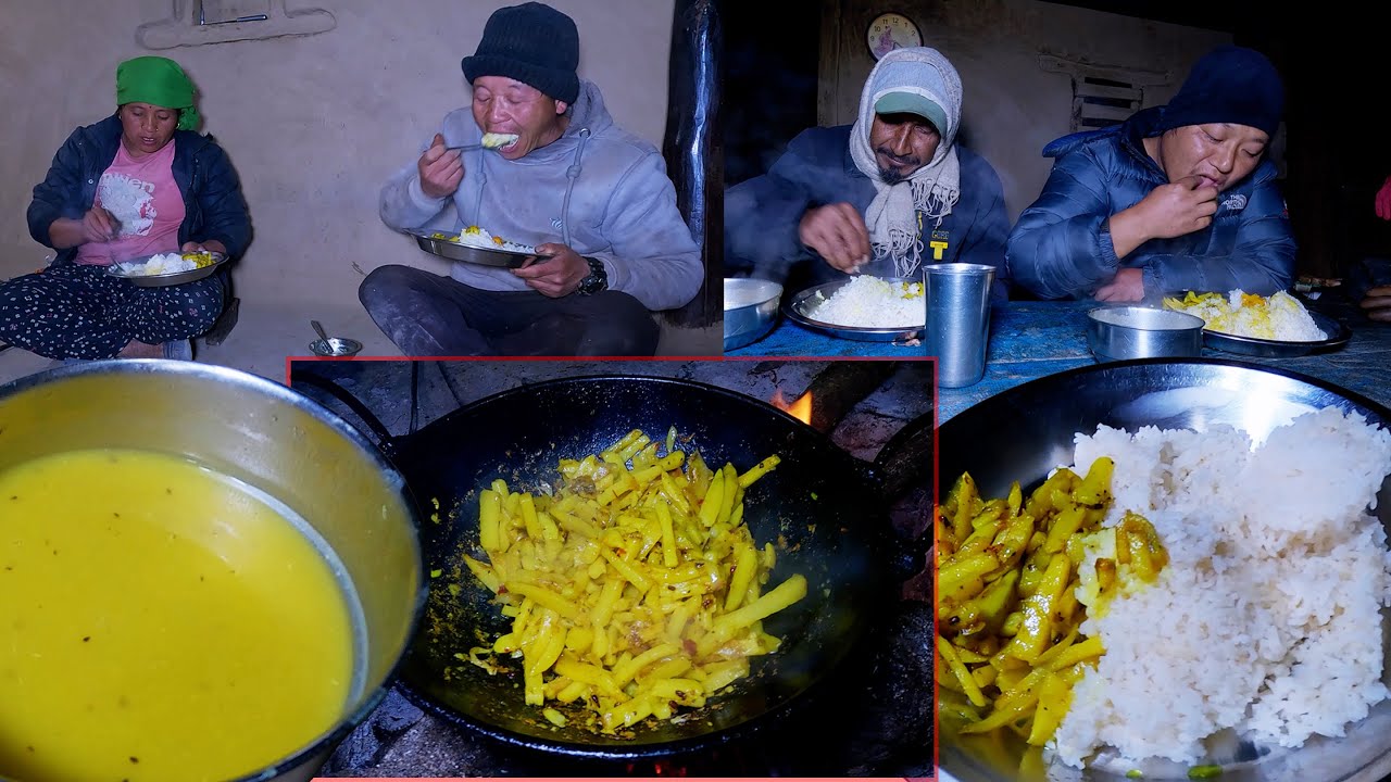 our dinner with Koich kanchha & Fox uncle in our farm house in the  village || Bhumi Kitchen