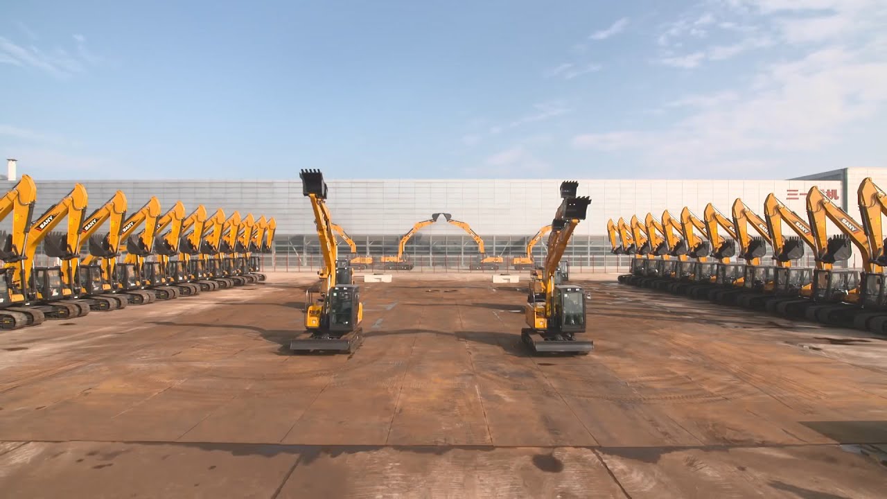 SANY Excavator Dancing Show