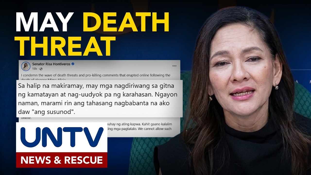 Online death threats at comments laban kay Sen. Risa Hontiveros, iimbestigahan ng NBI