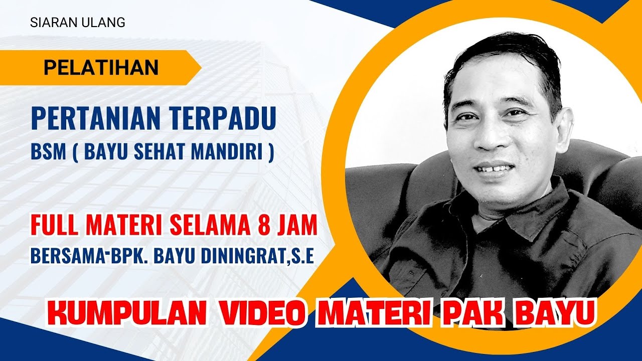 PELATIHAN GRATIS 8 jam bersama BAYU DININGRAT #bayudiningrat