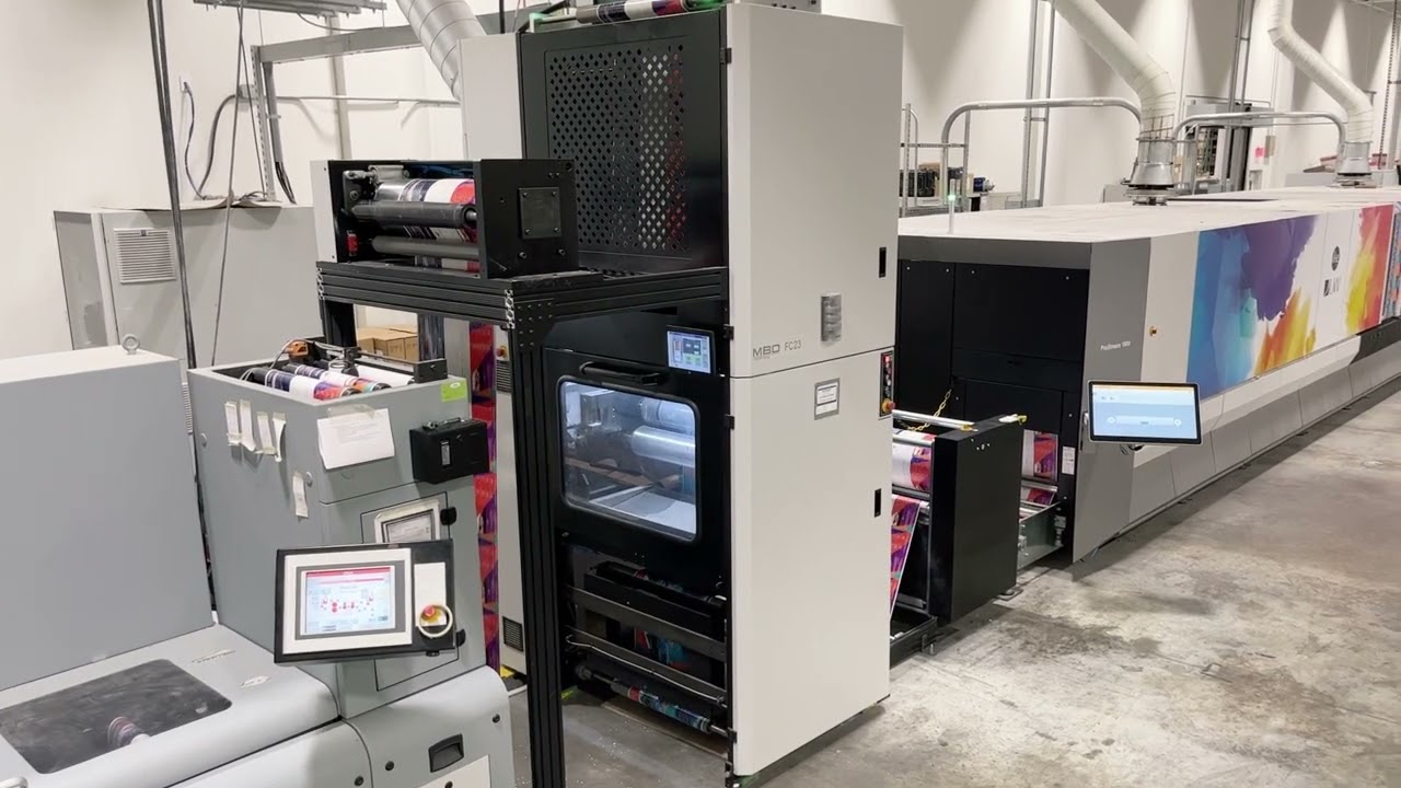 Canon ProStream 1800 with MBO FC23 UV Coater for Direct Mail Production at DS Graphics