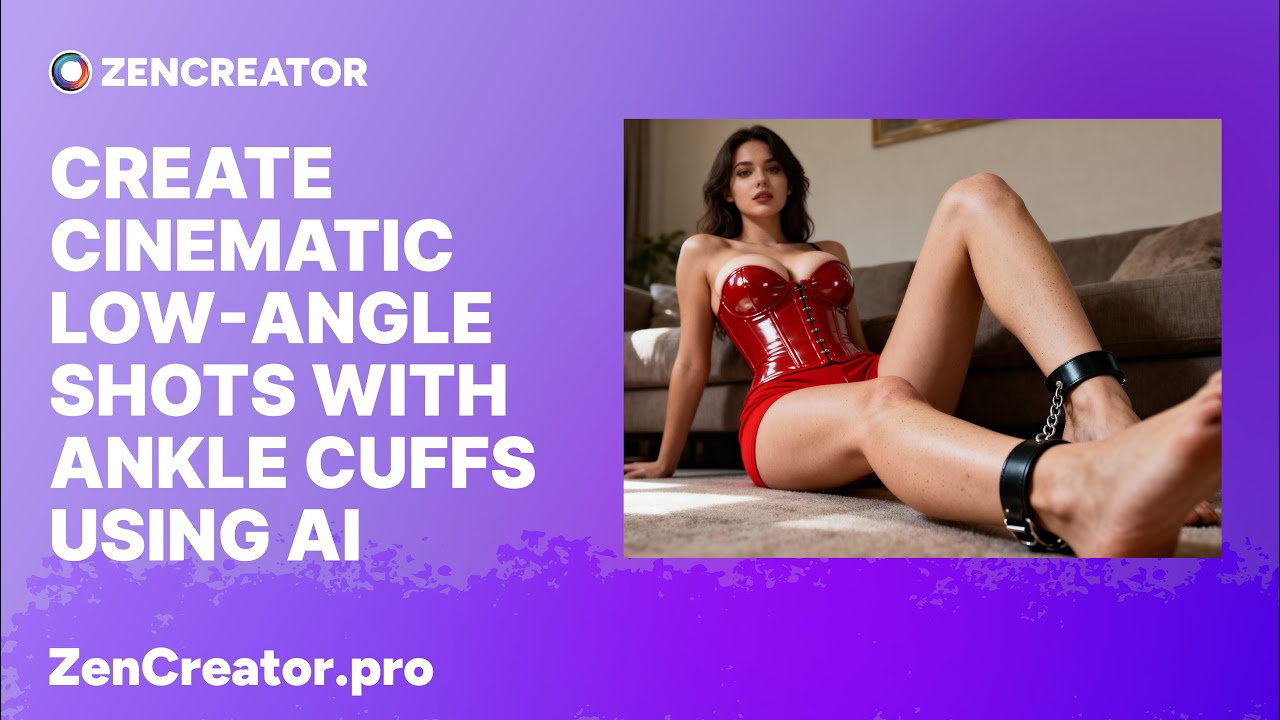 Create Cinematic Low-Angle Fashion Shots with Ankle Cuffs Using AI -- ZenCreator.pro Tutorial