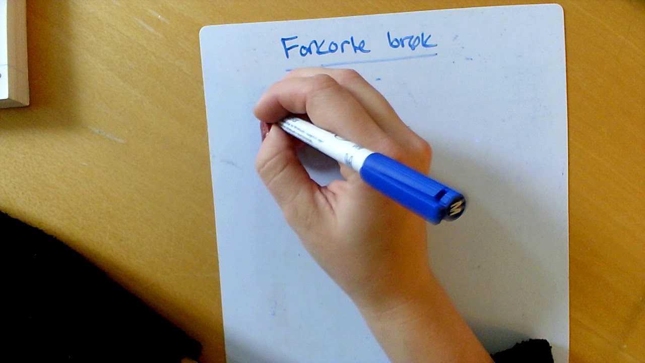 Forkorte brøk ved hjelp av faktorisering