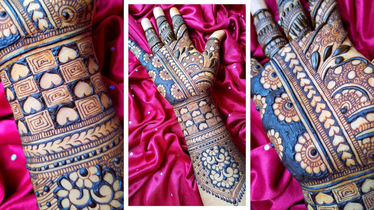 Bridal Mehndi Designs for Full Hands | Heart Shape Checks Design | New Mehndi Design 2020 | Tabassum