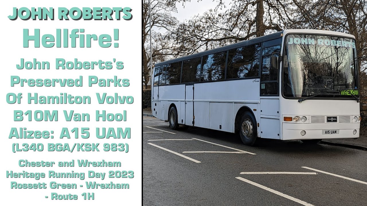 Hellfire! Preserved Parks Of Hamilton Volvo B10M Vanhool Alizee C49FT: A15 UAM