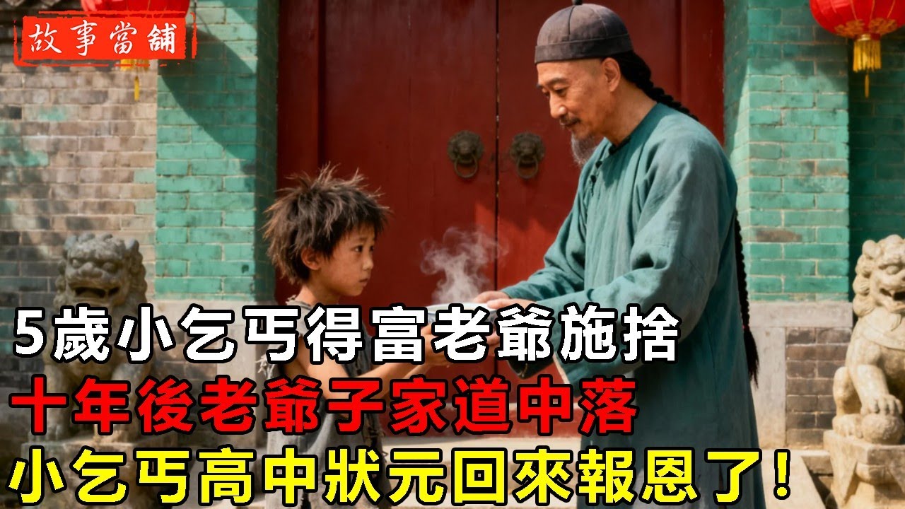 5歲小乞丐得富老爺施捨，十年後老爺子家道中落，小乞丐高中狀元回來報恩了！| 民間故事 | 故事當舖