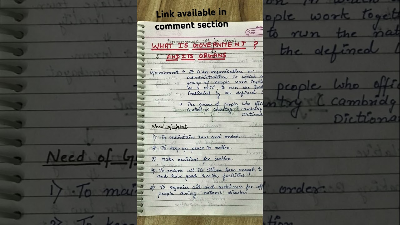 Organs of government || LEGAL NOTES