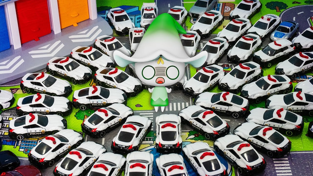 【おもちゃ】🚨40台パトカー大出動！🚓💨 大泥棒ティラノを捕まえろ！ ★はたらくくるま★ショートストーリー★Tomica Cars