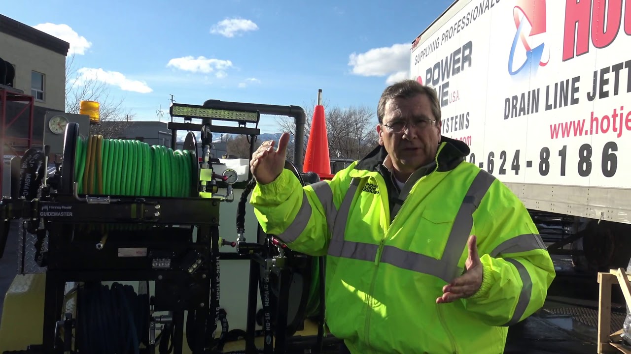 Cold Water Trailer Jetter Municipal Special 1840 - 18GPM 4,000 PSI Hydraulic Reel