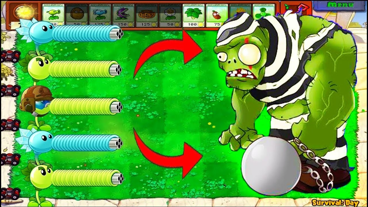 All PeaShooter Vs Giga PvZ Gargantuar Vs Dr. Zomboss Plants vs Zombies Hack
