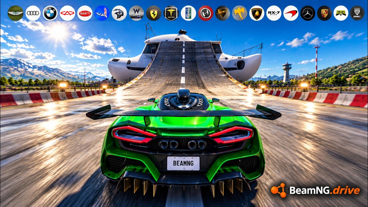 BeamNG.drive | Can This Supercar Conquer the IMPOSSIBLE MEGA RAMP! 😱 (4K) @HrushiXYT