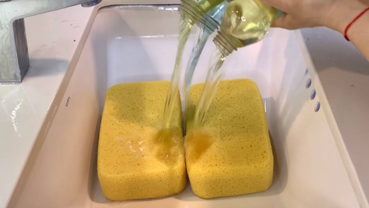 ✨ DISH SOAP WATER ✨ Luscious THICK Suds - sponge ASMR