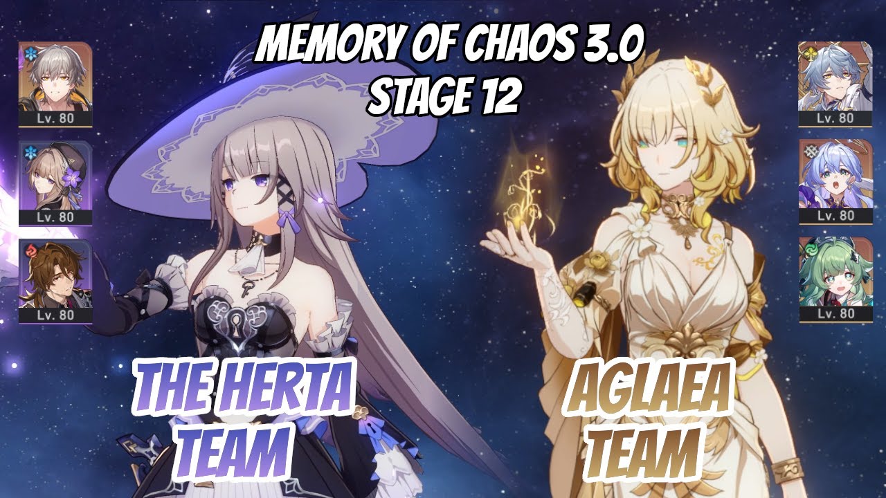 The Herta Team & Aglaea Team Memory of Chaos Stage 12 (3 Stars) | Honkai Star Rail