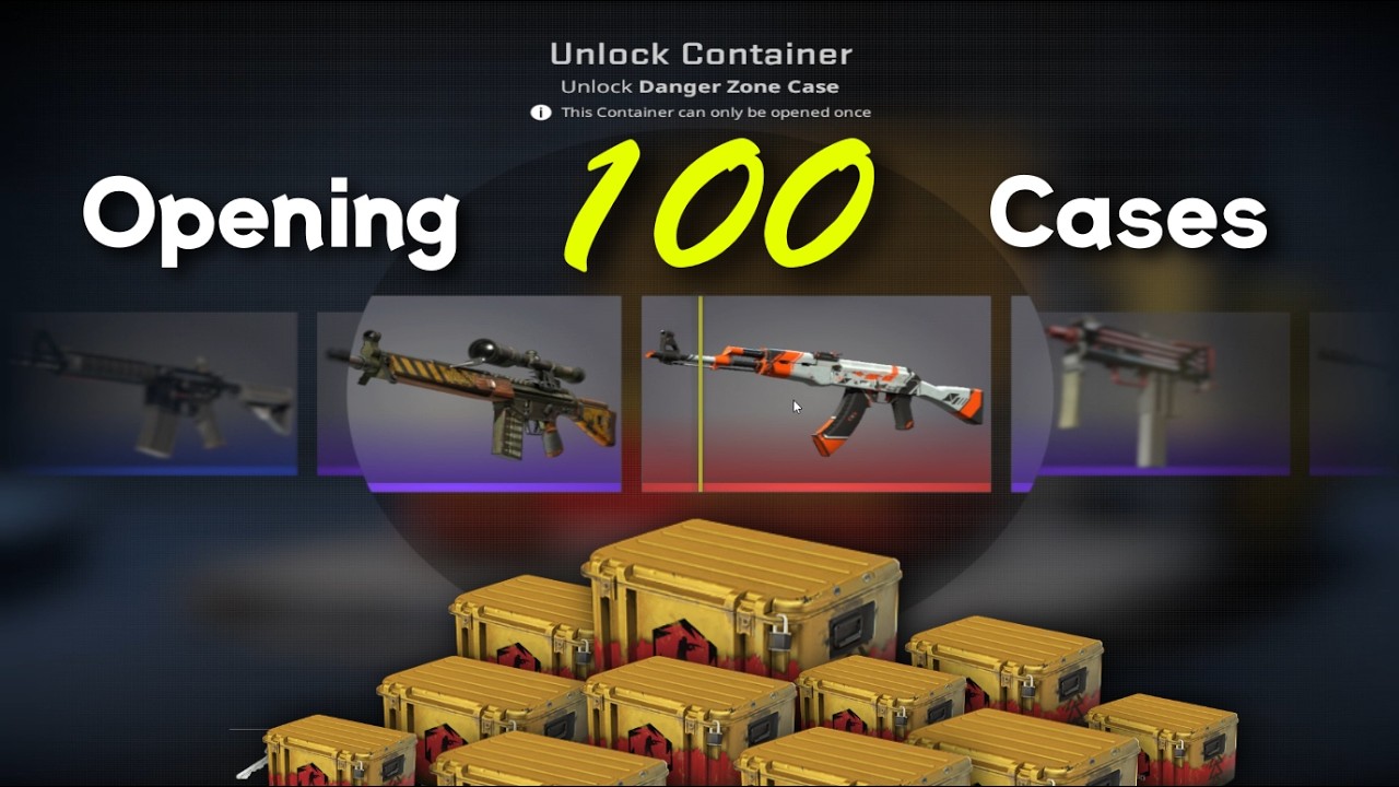 Opening 100 Danger Zone Cases in CS2&hellip; INSANE Knife & Rare Skins Drop! 🔥