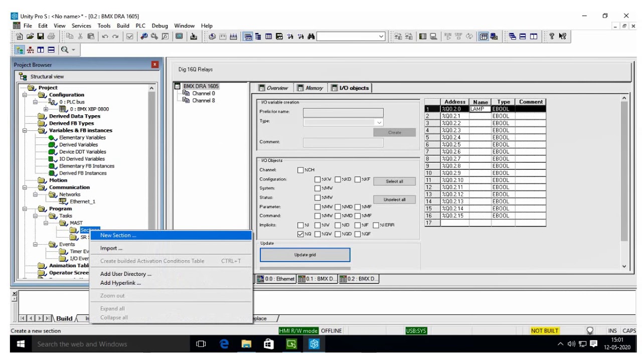 Design a panel for  lamp controlled by a switch in HMI  using VIJEO DESIGNER