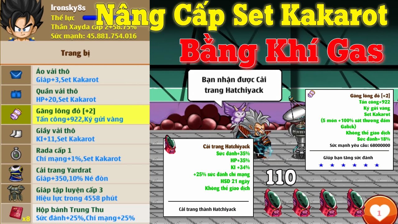 Ngọc Rồng Online - Hổ Mọc Th&ecirc;m C&aacute;nh...Ironsky8s Săn Ct Hatchiyack Map 110 Kh&iacute; Gas