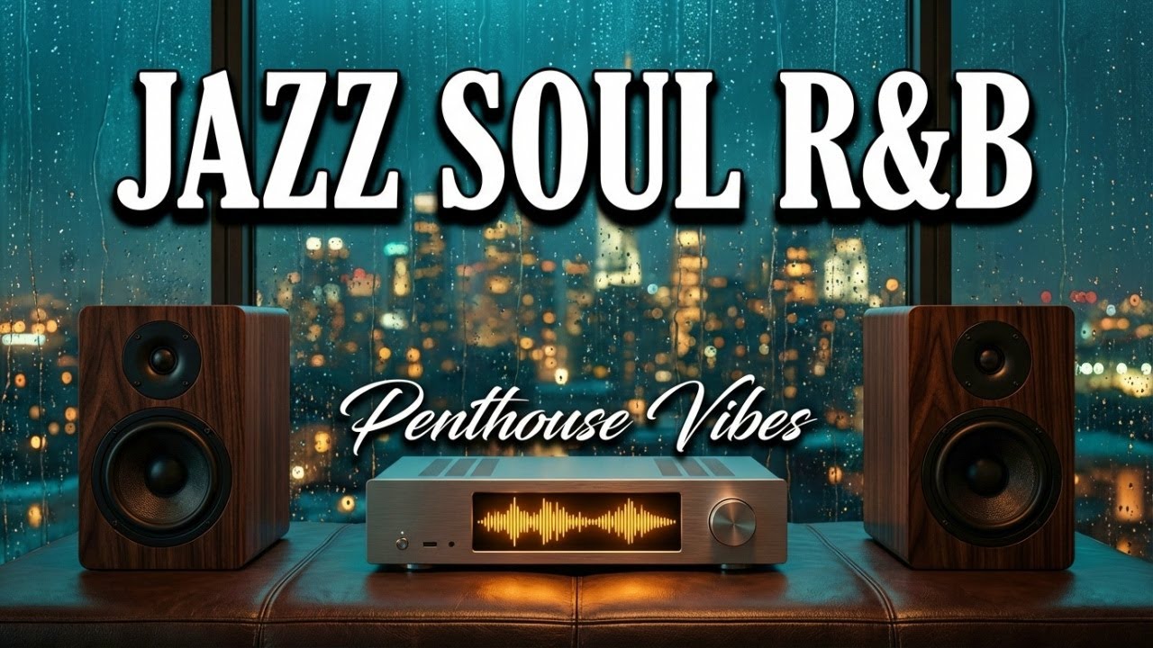 Smooth Jazz & Soulful R&B – Rainy Night Penthouse Mix for Deep Focus & Calm Work
