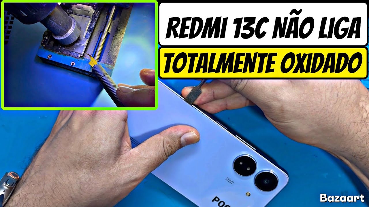 Xiaomi redmi 13c Molhou e não liga | Abertura e limpeza e desoxidação da placa | Vale a pena ?