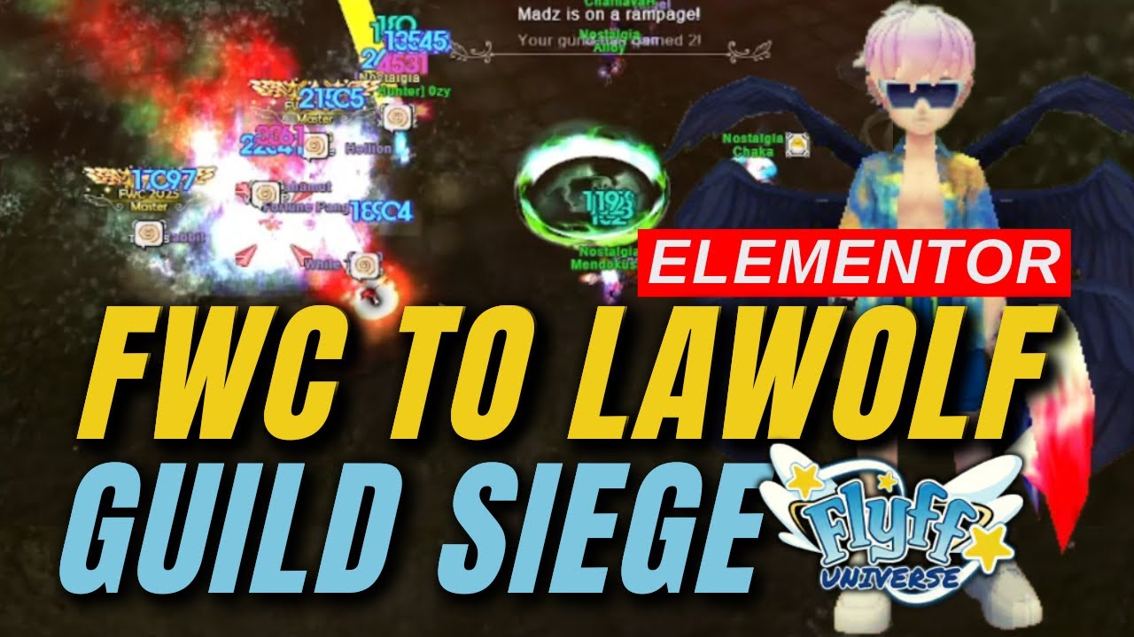 Flyff Universe Elementor PVP Guild Siege TEST RUN from FWC to LAWOLF