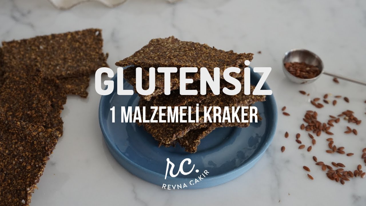 Sindirime Yardımcı 1 Malzemeden Glutensiz Kraker I Ketojenik& Vegan Keten Tohumlu Pratik Kraker