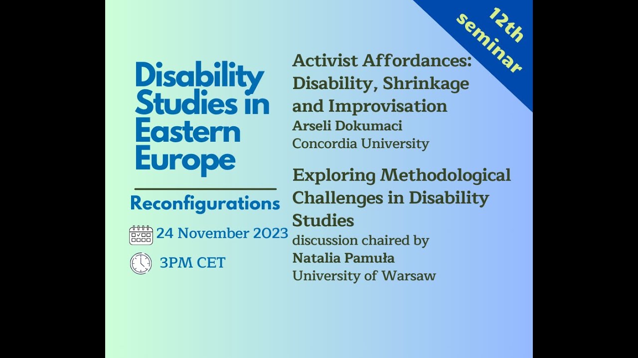 Exploring Methodological Challenges in Disability Studies: Panel Discussion