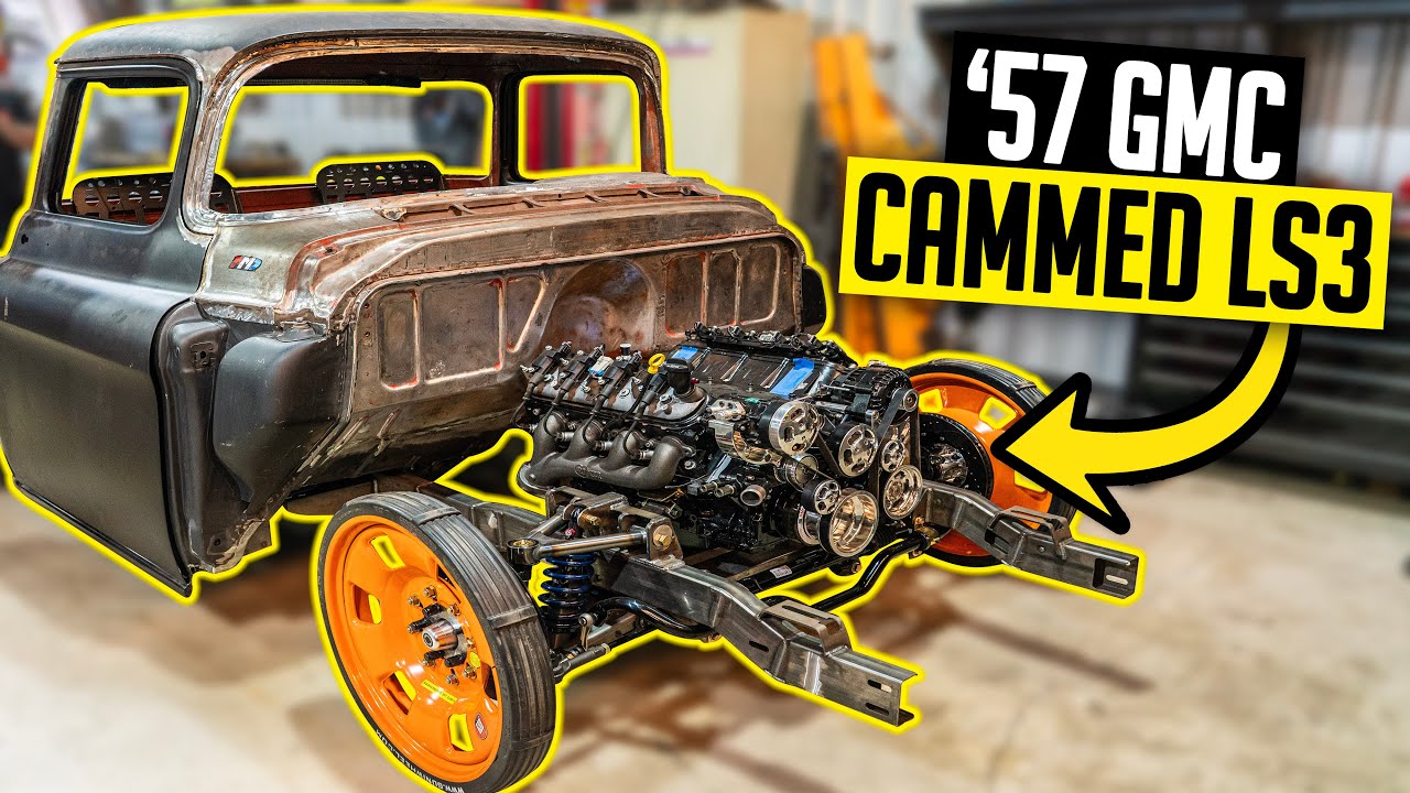 LS3 Chop Monster Cam + 1957 Stepside - LS Swapped GMC Truck Build Ep. 4
