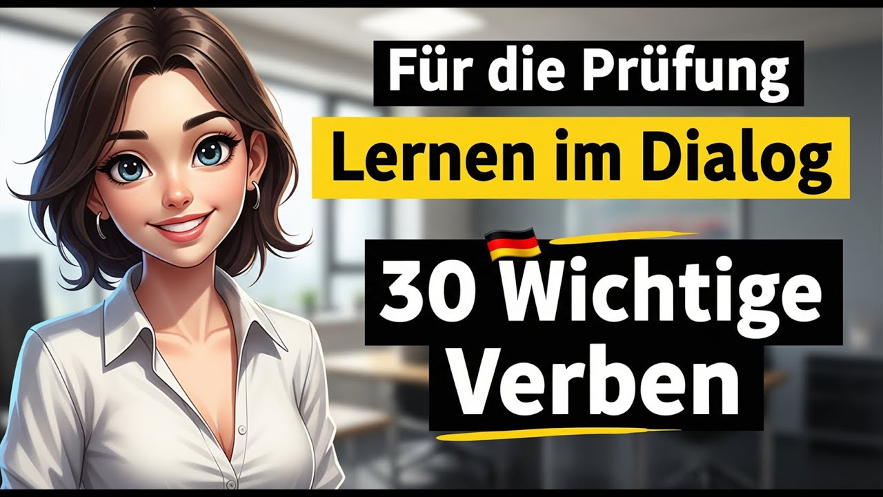 30 wichtige deutsche Verben im Dialog lernen | Folge 1 des 3000-Verben-Kurses