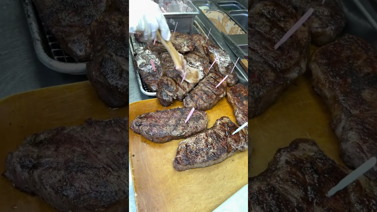 SO many steaks at Carversteak in Las Vegas