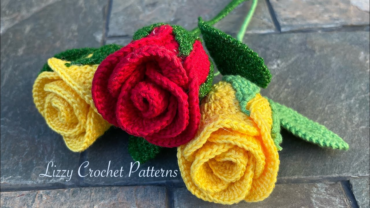 Como tejer Rosas🌹 a crochet paso a paso