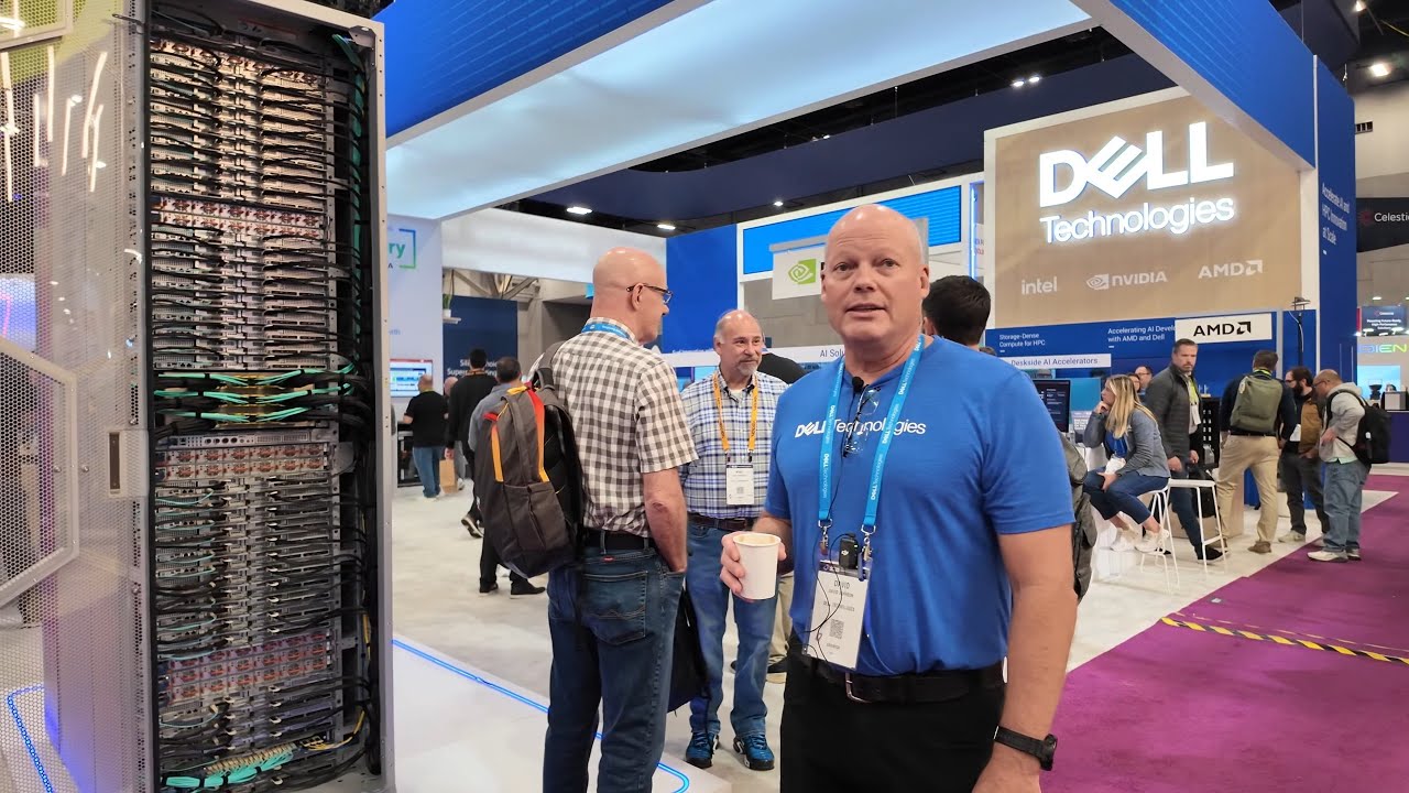 Стойка Dell IR7000: NVIDIA GB200 NVL4, жидкостное охлаждение 480 кВт, система отвода тепла.