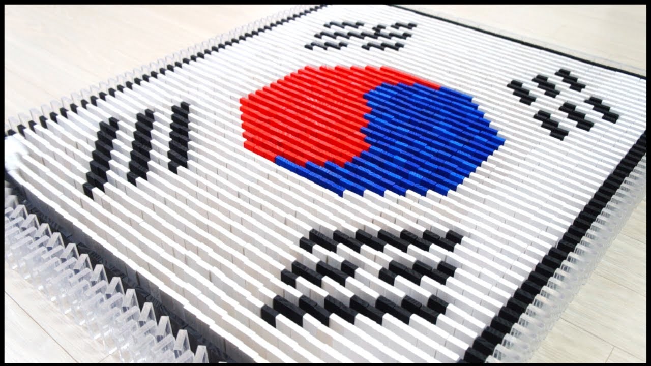 815 광복절 우리나라 태극기 도미노 만들기 영상