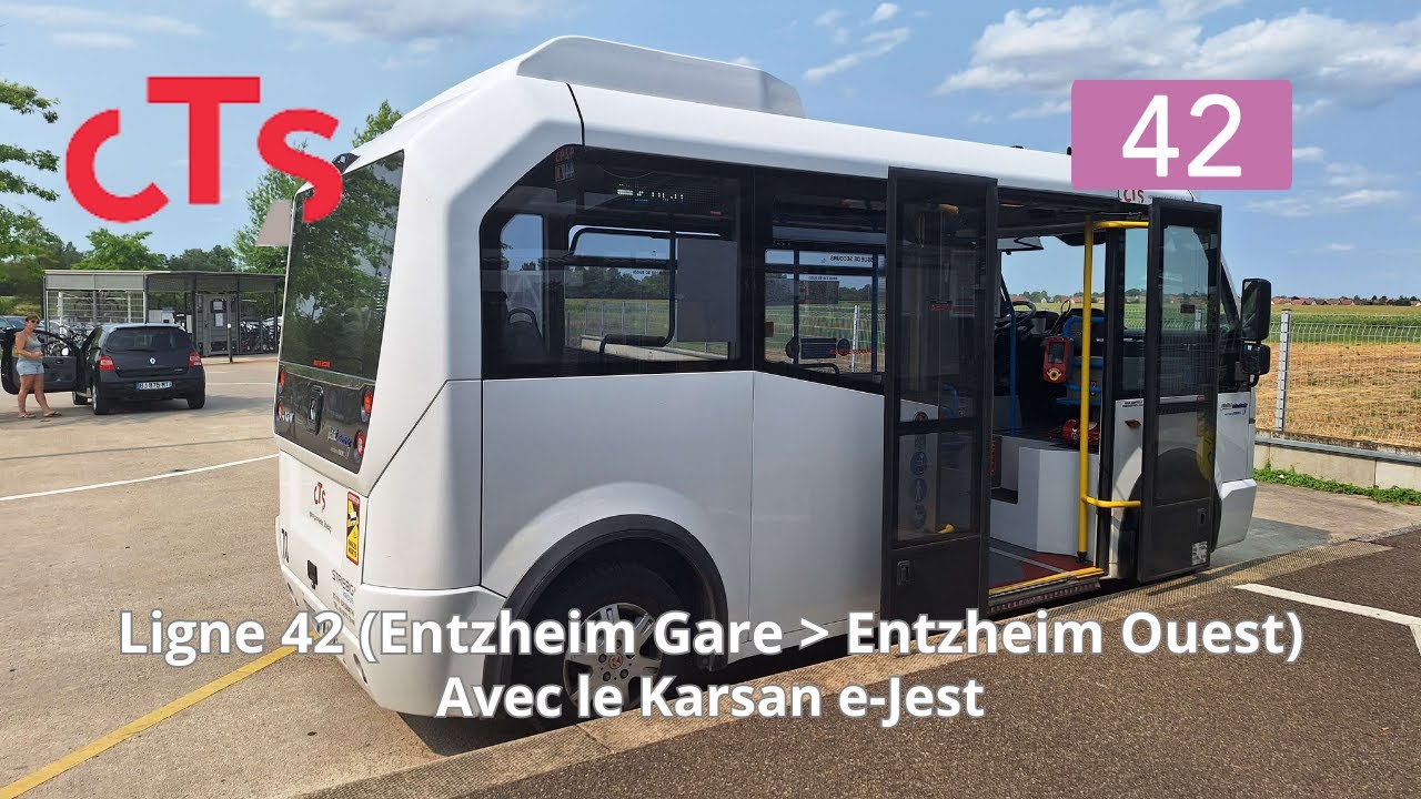 Strasbourg Bus - Voyage sur la ligne 42 avec le Karsan eJest
