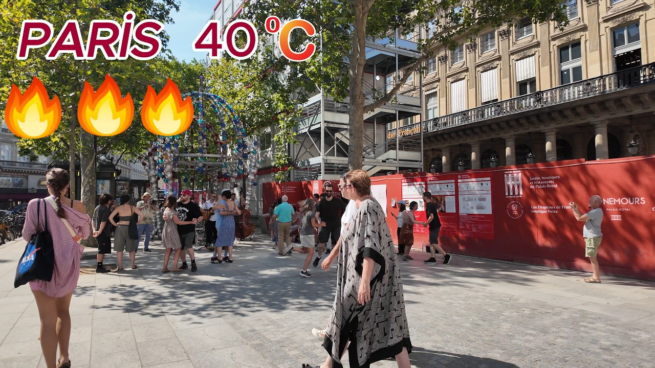 🔥 PARIS HEATWAVE 2026! WALKING THROUGH PARIS IN 40&deg;C EXTREME HEAT ☀️🥵