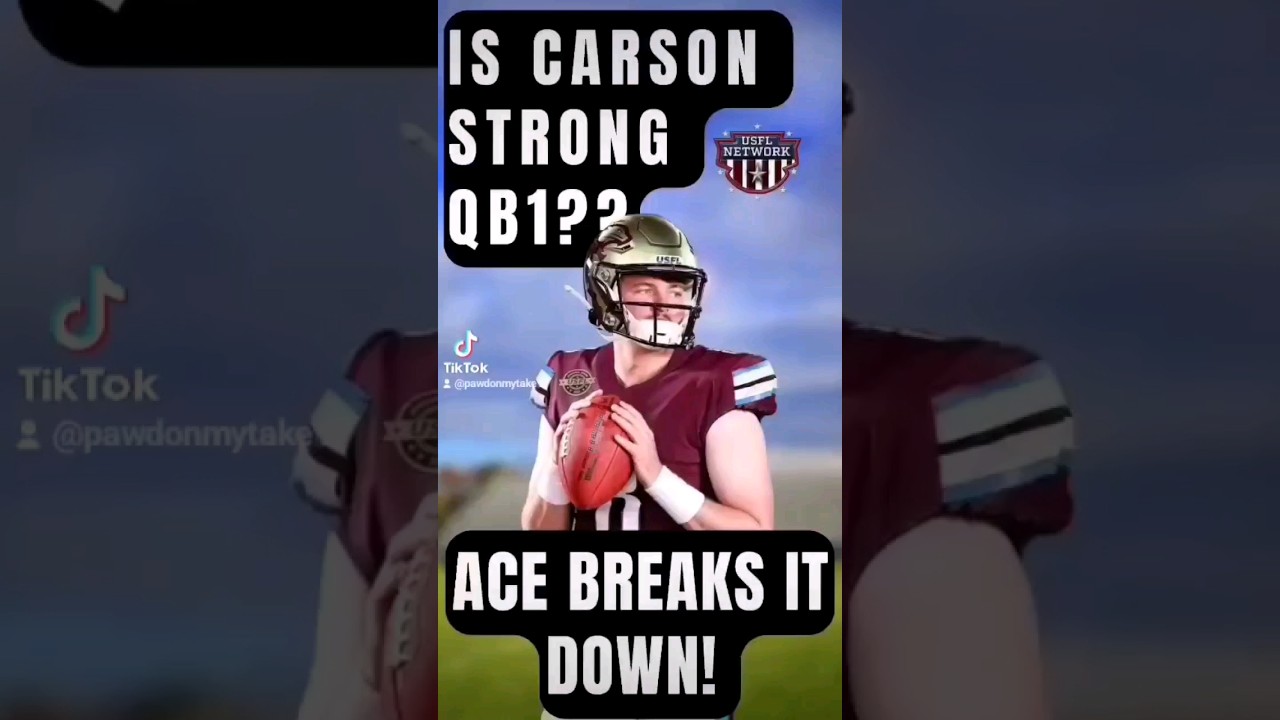 Carson Strong the Panthers QB1? USFL Authority Clip of Ace Breaking It Down! #usfl #shorts