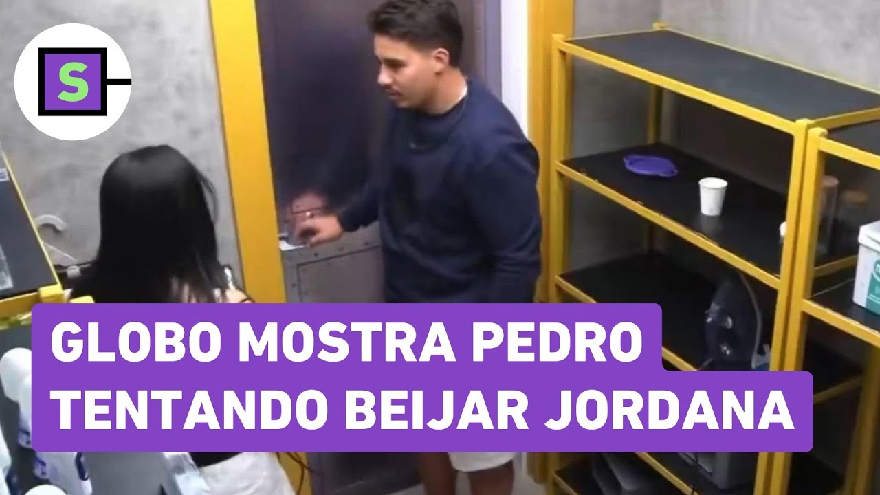 BBB 26: Globo exibe imagens de Pedro tentando beijar Jordana na despensa antes de apertar bot&atilde;o
