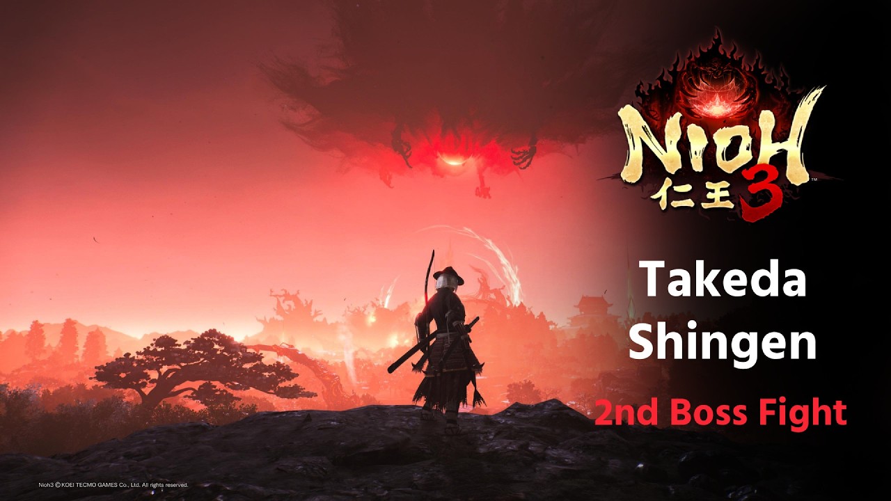 Nioh 3 - Takeda Shingen (2nd encounter) Boss Fight - 4K