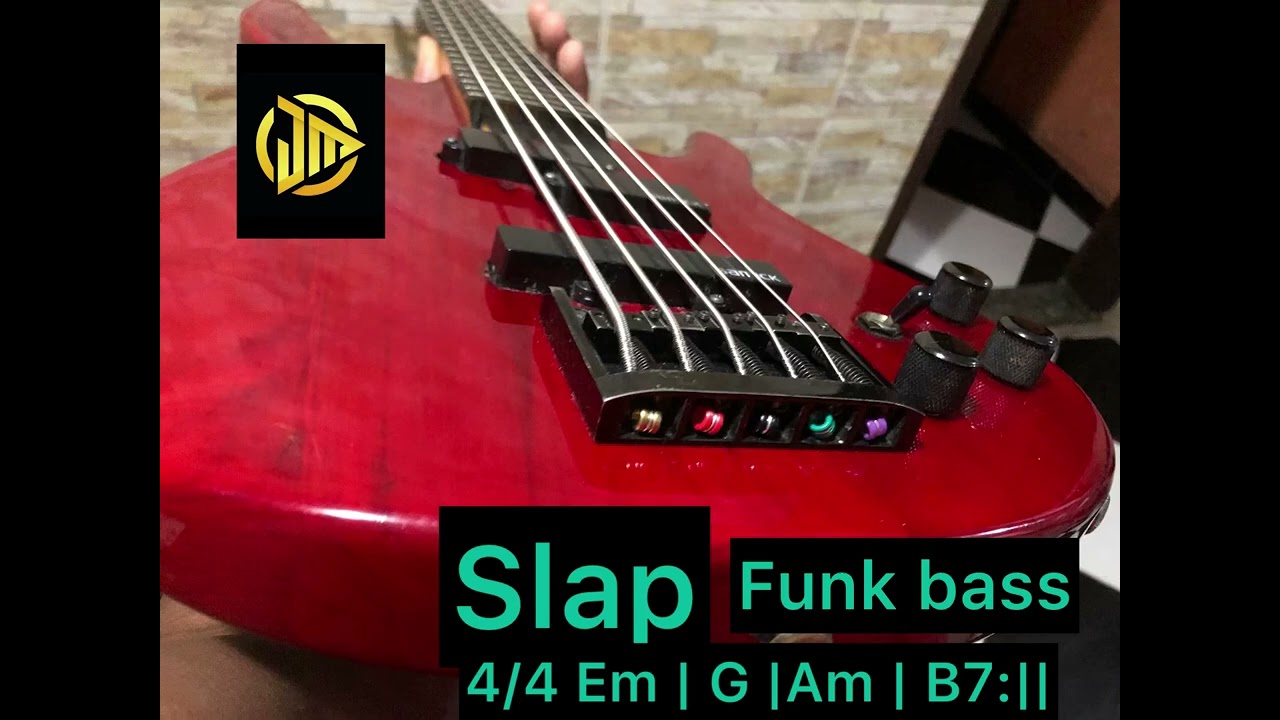 APRENDA TOCAR CONTRABAIXO : BASE AULA 01 ESTUDO DE FUNK BASS “SLAP BASS” 4/4 Am|G|Am|B7:||