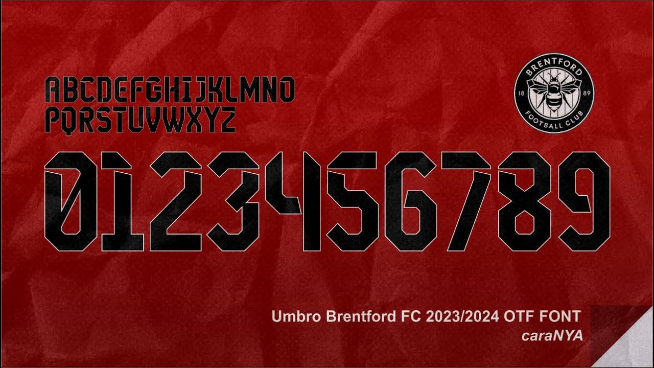 Brentford | FREE FONT BRENTFORD 2023-24 | Football Fonts | how to edit in coreldraw