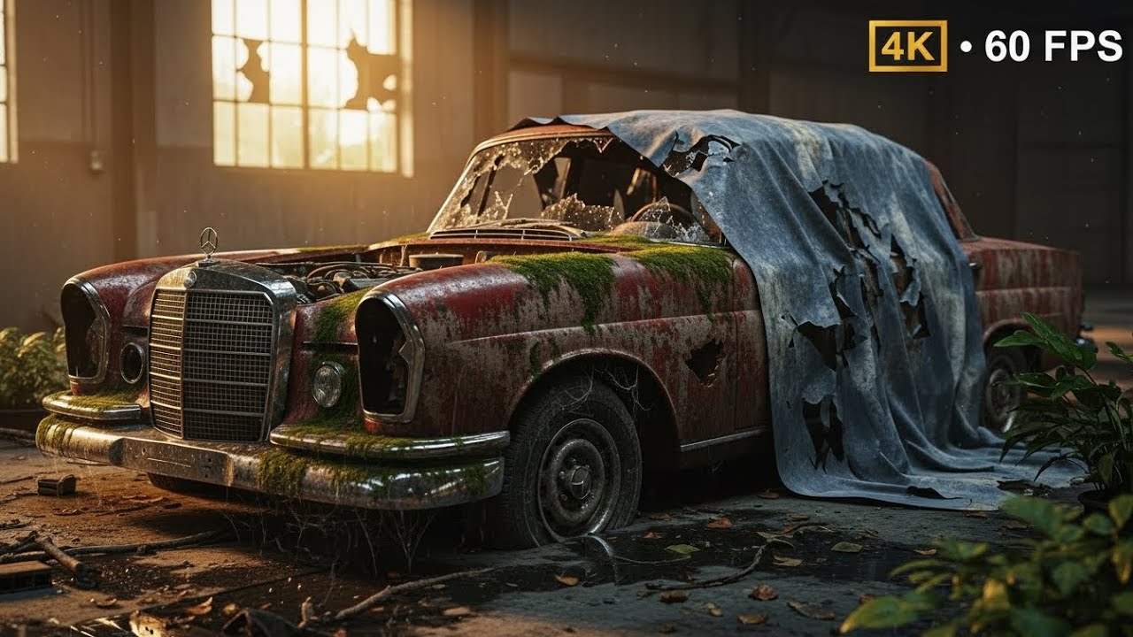 ASMR Car Restoration | Abandoned Mercedes-Benz W110 Reborn in Dark Red Metallic