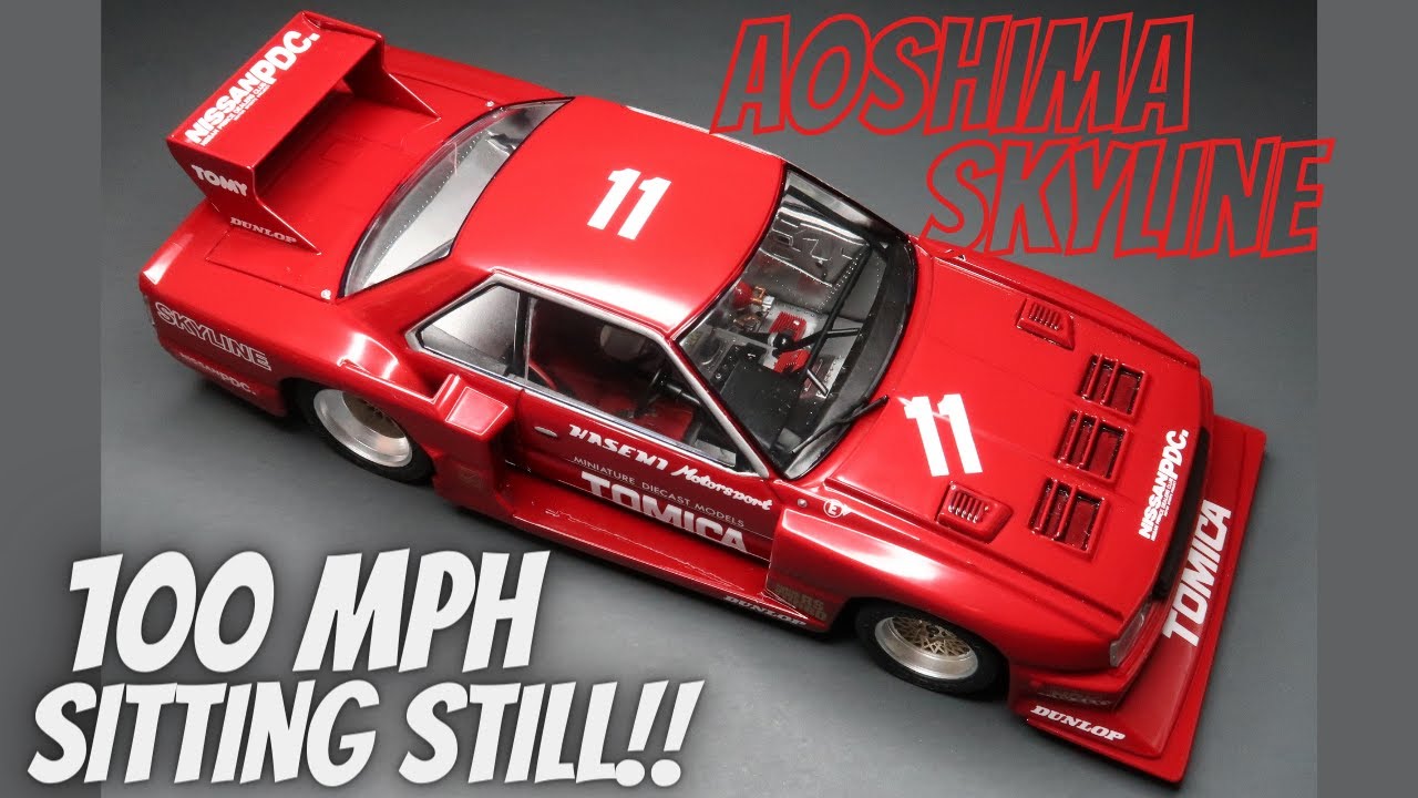 IT LOOKS AWESOME!!! 1/24 Aoshima Skyline Racecar Model Kit.