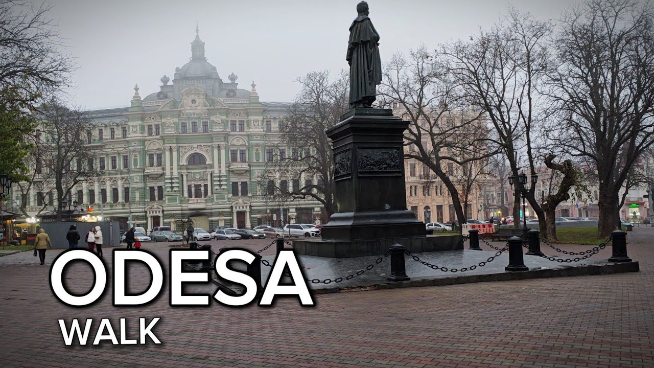 Odesa Walking Tour 🇺🇦 | Bunina → Preobrazhenska → Soborna → Deribasivska | City Walk 4K