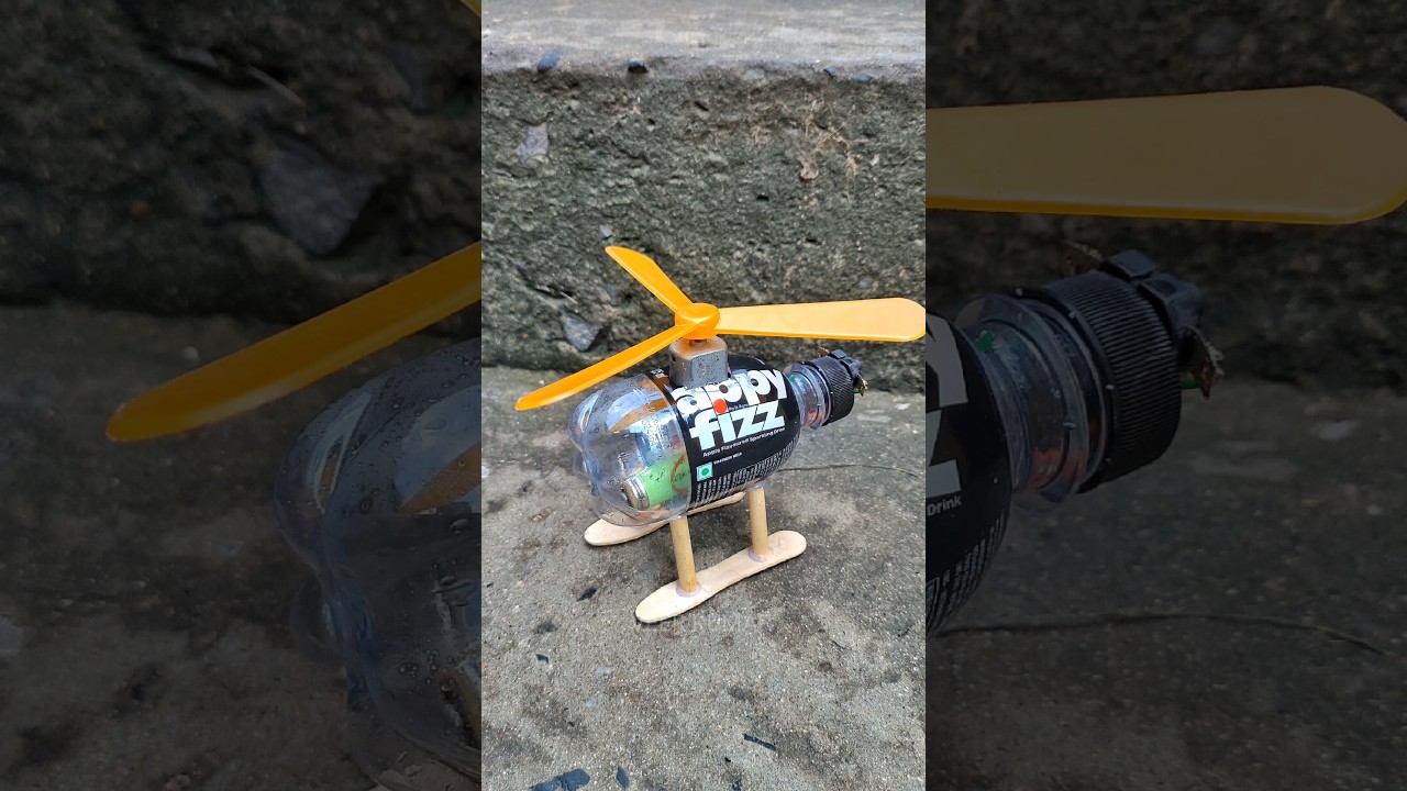 How to make a helicopter plastic bottle helicopter diy #short #video #viral #howto