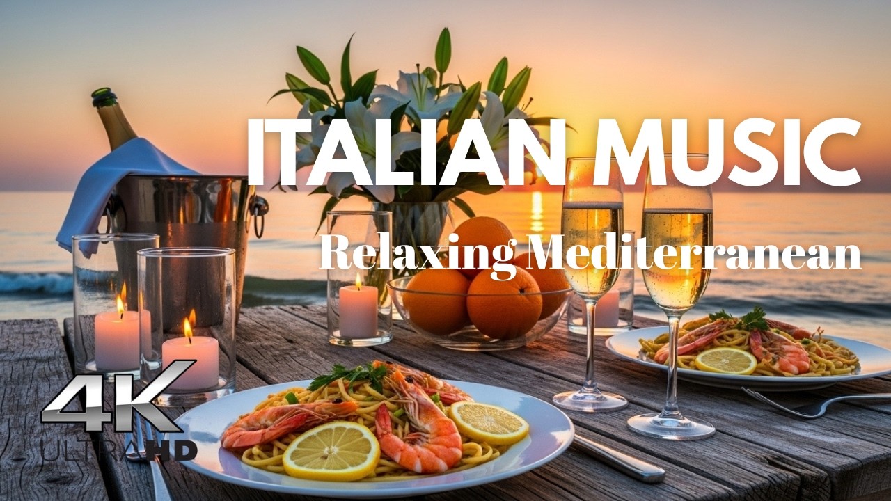 🌊 Italian Coastal Serenity 🇮🇹 Relaxing Amalfi Coast & Lake Como Ambience in 4K🎶 Mediterranean Music🎶